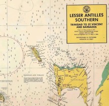 1970s Lesser Antilles Placemat Depth Chart Maritime Nautical Signals DWHH16 - $484.95 MXN