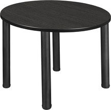 Breakroom Tables, 42&quot; Round, Ash Grey/Black, By Regency Kee. - £252.83 GBP