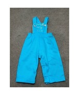 Vintage Carters Overalls Blue Embroidered Cat holding Flowers Size 6M to... - $9.55