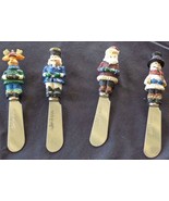 Joie de Vivre Christmas Holiday Cheese Spreader Set – Resin Figural Spre... - $504.90 MXN