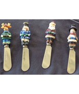 Joie de Vivre Christmas Holiday Cheese Spreader Set – Resin Figural Spre... - £21.02 GBP