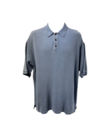 Tommy Bahama Mens Golf Polo Shirt Blue Silk Cotton Short Sleeve Collared L - £14.18 GBP