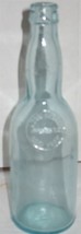 Vtg Aqua Blue Jacob Ruppert Brewer New York Glass Bottle Vase Prop Barn ... - £7.12 GBP