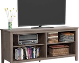 With A Rolling Entertainment Center And Four Shelves For Media Console S... - $166.95