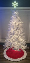 Holiday Time Jackson White Artificial Christmas Tree 6.5&#39;  Includes 400 ... - £44.12 GBP