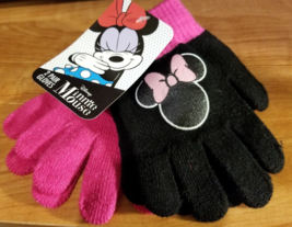 Minnie Mouse Kid Size 2 Pair Of Winter Gloves - £7.13 GBP