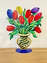 DAVID GERSTEIN hand made Pop art Metal Large sculpture  &quot;  Big Tulips &quot; - £237.40 GBP