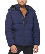 Club Room Puffer Jacket Men&#39;s XL Navy Stretch Hooded Removable Hood Rela... - $68.75 CAD
