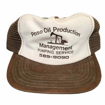 Vtg Poso Oil Production California Pumping Oilfields Mesh Snapback Hat K... - £11.39 GBP