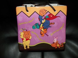 Disney Winnie the Pooh FTD Ceramic Flower Pot Planter Halloween Candy Dish EUC - £18.43 GBP