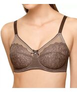Wacoal 855186 Retro-Chic Full Figure 36C Lace Underwire Bra Cappuccino - $28.80