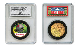 TAMPA BAY BUCCANEERS NFL *GREATEST DAD* JFK 24KT Gold Clad Coin SPECIAL ... - £8.14 GBP