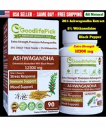 Best Ashwagandha 12300 mg with 5% Withanolides &amp; Black Pepper-90ct Max B... - $16.82
