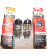 2 NOS RCA 5U8 Triode/Pentode Tubes TV-10B Gm= 1420P/2840T  uMhos - $6.29