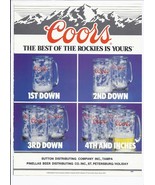 1983 Coors Bear Print Ad Vintage football 8.5&quot; x 11&quot; - €17,19 EUR