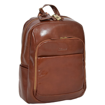 DR283 Back Pack Italian Buffalo Leather Rucksack Bag Chestnut - £108.24 GBP