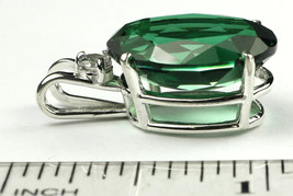 Certified Emerald Pendant/Necklace Green Emerald Pendant In Sterling Silver Hand - £48.02 GBP