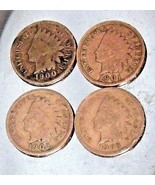 Indian Head Penny 1900, 1901, 1902, and 1903 AA20-CNP2143 Antique - £77.13 GBP