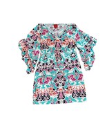 Anthropologie Tracy Negoshian Floral Dress Boho Size Medium Blue - $183.60 MXN