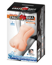 Crazy Bull No Lube Realistic Vagina Masturbator Sleeve - Ivory - $30.99