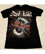 Asking Alexandria Union Jack Teeth Graphic Band Tee Medium Bay Island - $59.95
