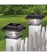 2-Pc Solar Post Deck Fence Cap Light LED Porch Patio Outdoor Waterproof ... - $22.57