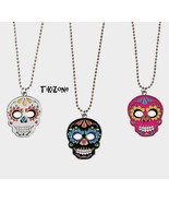 12 Metal Day of the Dead Skull Necklaces, Dia De Los Muertos party, Hall... - £14.93 GBP