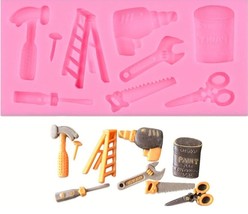 HengKe 2 Pcs Hardware tools silicone jelly mold, ladder, hammer, screwdr... - £3.99 GBP