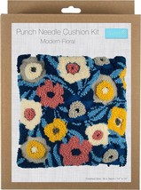 Trimits Punch Needle Cushion Kit, 36 x 36cm (14 x 14in), Modern Floral - £46.19 GBP