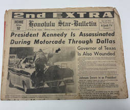 Honolulu Star Bulletin Kennedy Assassinated November 22 1963 Issue Rare - £19.47 GBP