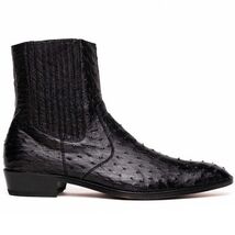 GIORGIO Genuine Ostrich Chelsea Boot Black image 2