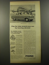 1954 Ford Consul Car Ad - Pay for this brand-new car by touring abroad - £14.76 GBP