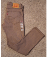 New Mens Levi&#39;s 512 Slim Taper Stretch Chino Pants 32x30 Brown White Hou... - $48.50