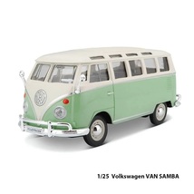 1:25 Retro Volkswagen Van Samba alloy car model die-casting static preci... - £33.64 GBP