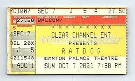 Ratdog Bob Weir Konzert Ticket Stumpf Oktober 7 2001 Akron Ohio - $39.55