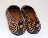 Tory Burch Women&#39;s BENTON Logo Heel Apron Toe Calf Hair Loafers Flats sz... - $98.53