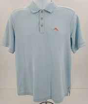 Tommy Bahama Pima Cotton Lite Blue S/S Men&#39;s Polo Shirt S/P With Logo - $25.14
