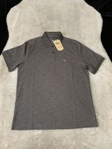 New Tommy Bahama Mens Short Sleeve Gray Coal Polo Shirt Size Small $99 Striped - £22.17 GBP