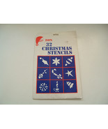 Vintage santa 32 Christmas stencils kit snowflakes chase products company  - $23.74