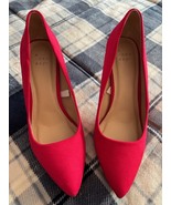 New no box "A New Day" woman's red faux sued pumps sz. 7 - $21.00