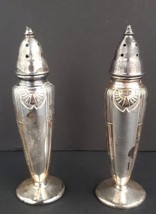 Vintage Art Deco Astor Shakers by Poole Salt and Pepper Shakers. Silver Plate - £12.47 GBP