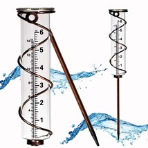 Rain Gauge With Detachable Spiral Shap, Garden Rain Water Meter Measurin... - $19.99