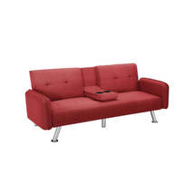 Futon Sofa Bed Faux Leather Futon Couch Sleeper So - £1,002.57 GBP