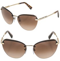 Bvlgari Le Gemme Serpenti Viper 6129 18K Brown Gold Plated Sunglasses BV6129KB - £756.11 GBP