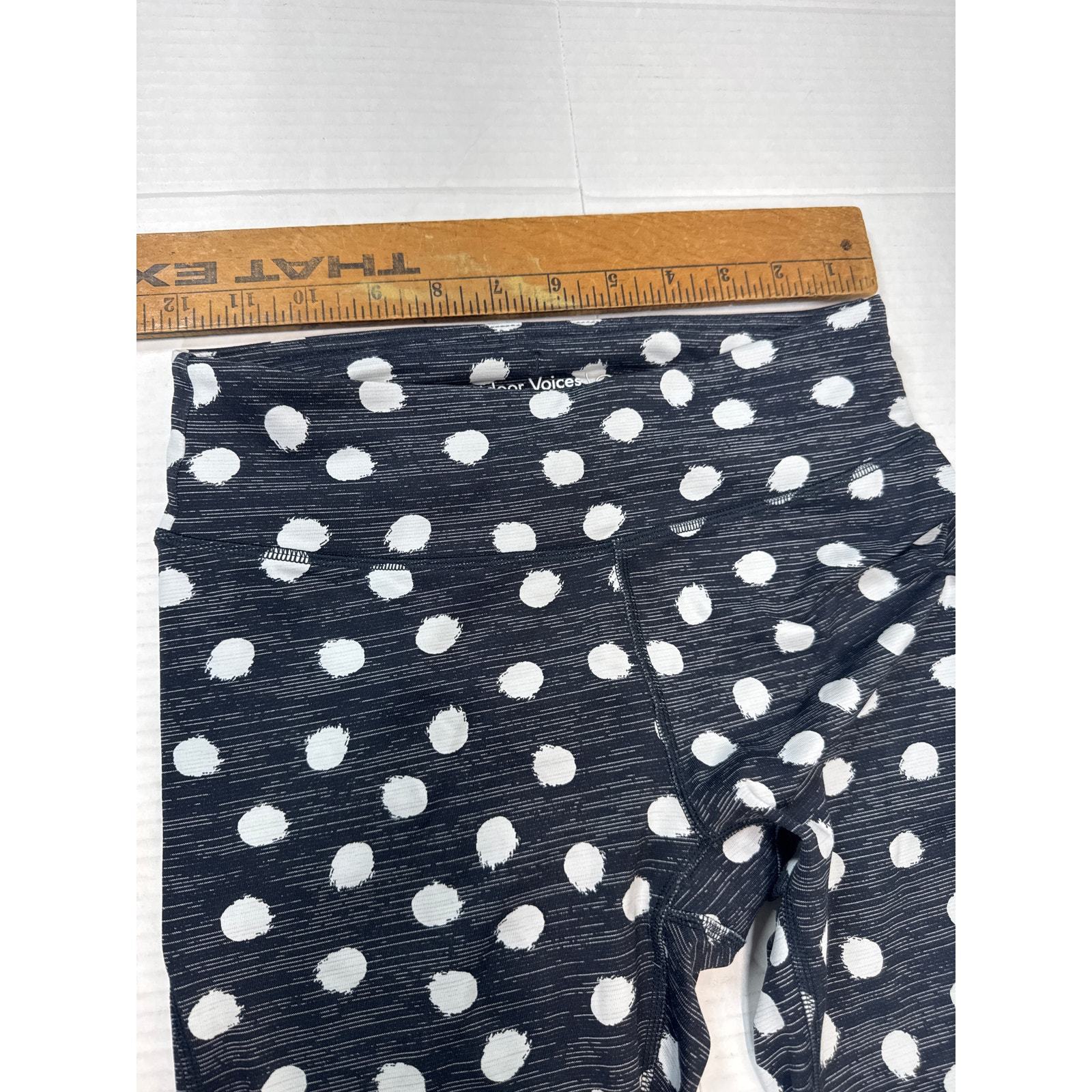 Outdoor Voices TechSweat 3/4 Black White Polka Dot Active Leggings Size Small  Item image 4