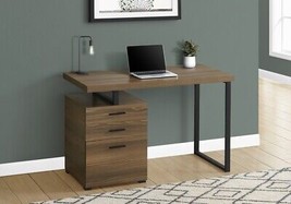Monarch Specialties I 7640 48 in. Left &amp; Right Face Metal Computer Desk, Wal - £264.01 GBP