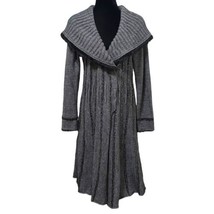 Joseph Ribkoff Gray Alpaca Wool Blend Long Cardigan Sweater Jacket Size 14 - £46.38 GBP
