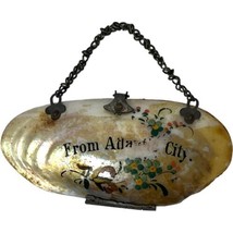 Vintage Atlantic City Souvenir Coin Purse Mother of Pearl Abalone Shell S&amp;S - £29.72 GBP