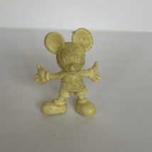 Mickey Mouse Mini Figurine Walt Disney Productions White Hard Plastic Toy 1961 - £6.99 GBP