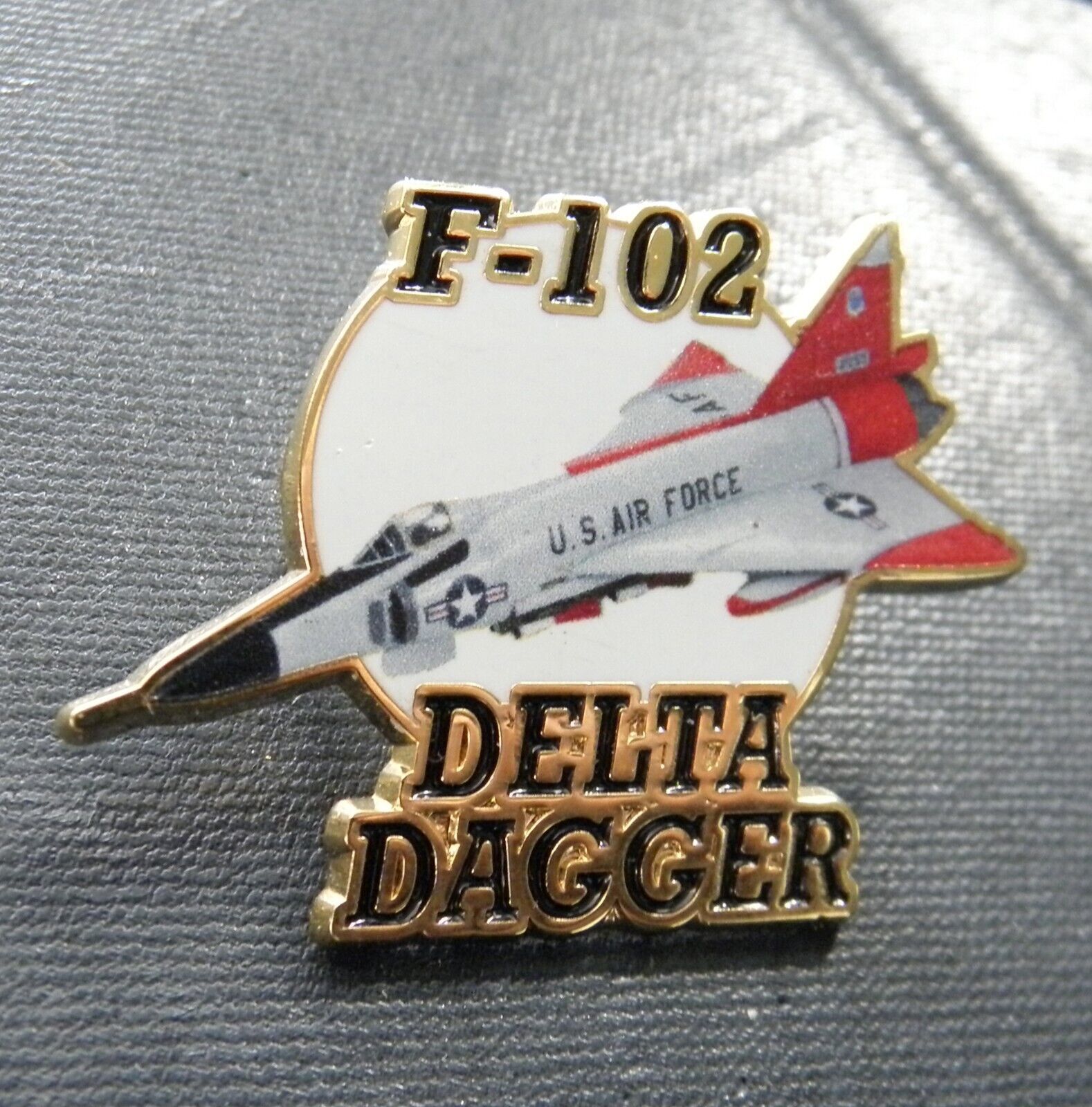 Super Sabre F-100 C USAF Air Force Aircraft Lapel Pin 1.5 inches